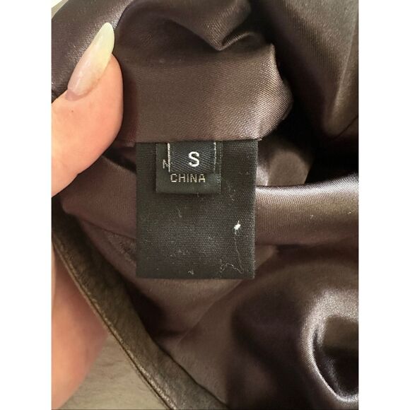 In suede - chocolate brown Y2K women’s jacket SIZE S - Picture 6 of 7